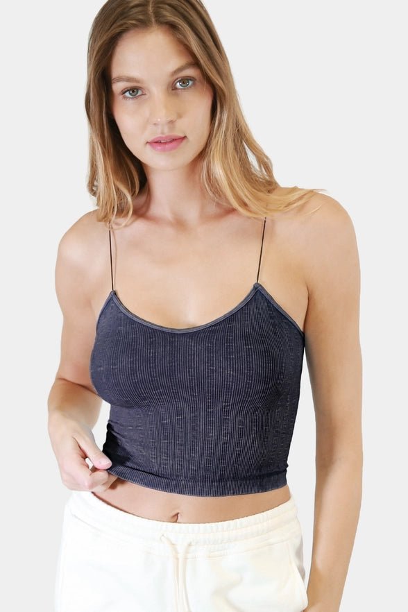 Vintage Ribbed Crop Tank - Golden Hour BoutiqueBralettes