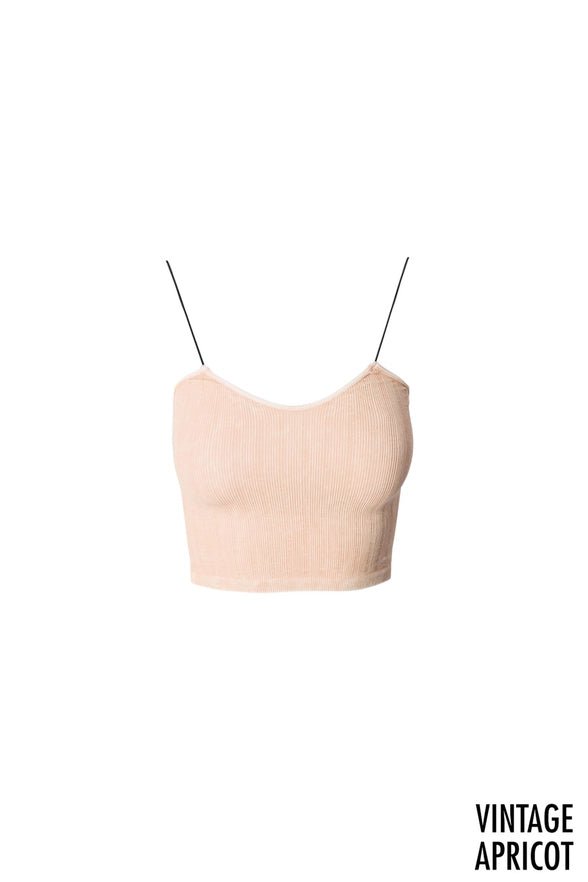 Vintage Ribbed Crop Tank - Golden Hour BoutiqueBralettes