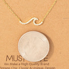 Wave Rhinestone Necklace - Golden Hour Boutique