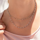 White Confetti Necklace - Golden Hour BoutiqueNecklaces