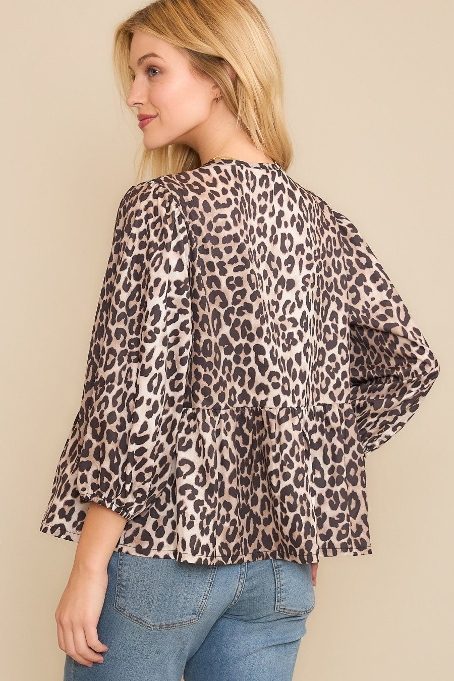 Wild Ties Leopard Blouse - Golden Hour BoutiqueBlouses