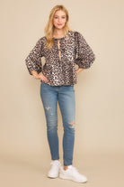 Wild Ties Leopard Blouse - Golden Hour BoutiqueBlouses