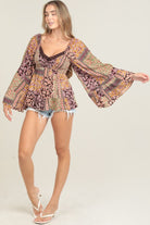 Wildflower Patchwork Top - Golden Hour BoutiqueLong Sleeve Blouse
