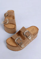 Zaphod Faux Leather Flatform Slip Ons - Golden Hour Boutique