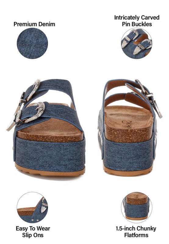 Zaphod Faux Leather Flatform Slip Ons - Golden Hour Boutique