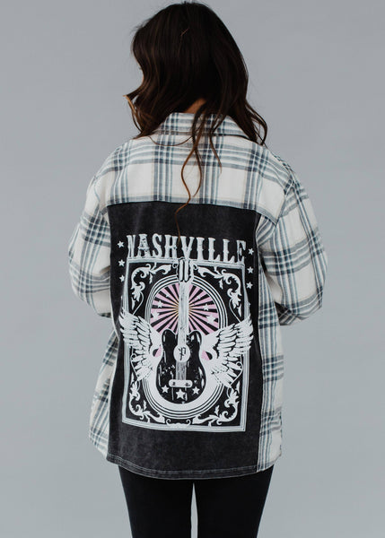 White Rock & Roll Patch Flannel