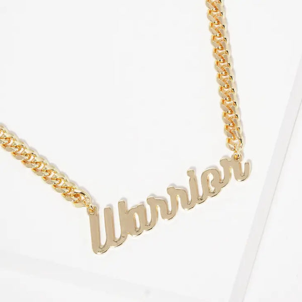 Affirmation Gold Cuban Chain Necklace
