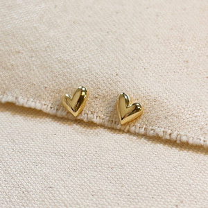 Mini Uneven Heart Stud Earrings