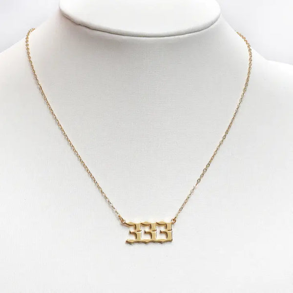 Bold Angel Number Necklace