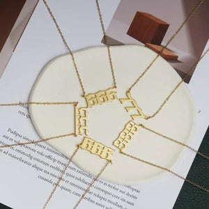 Bold Angel Number Necklace