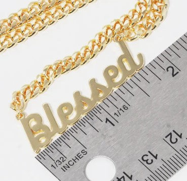 Affirmation Gold Cuban Chain Necklace