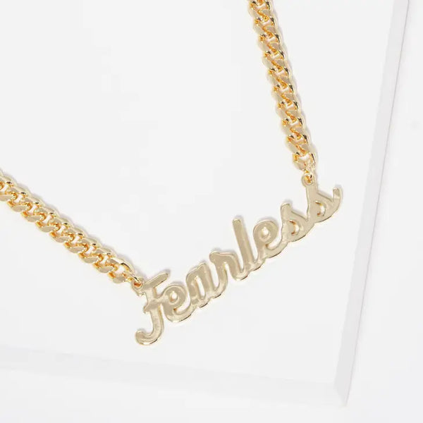 Affirmation Gold Cuban Chain Necklace