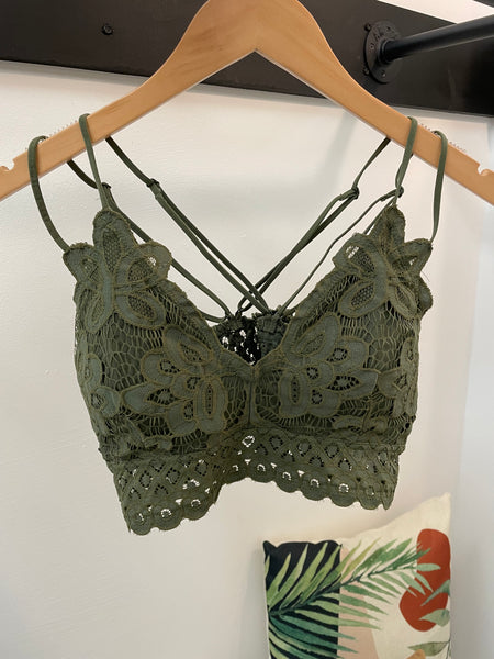 Lace Crochet Bralette [multiple colors]
