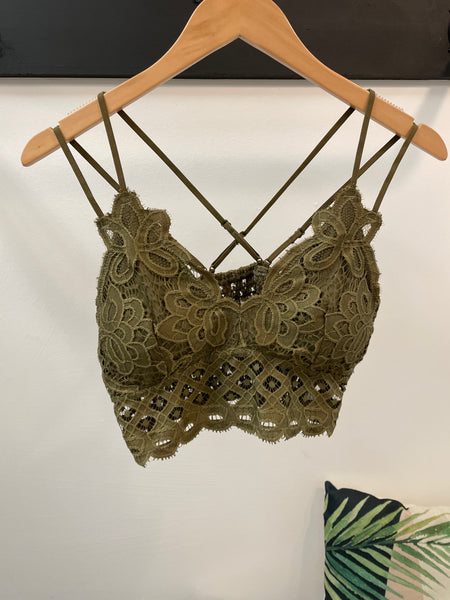 Lace Crochet Bralette [multiple colors]