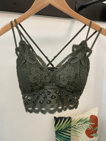 Lace Crochet Bralette [multiple colors]