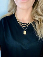 Lucy Letter Plate Necklace - Golden Hour BoutiqueNecklaces