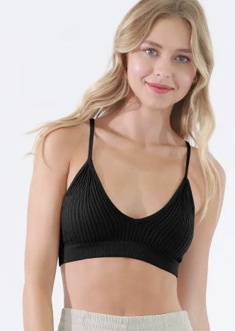 Timeless Ribbed V-Neck Bralette